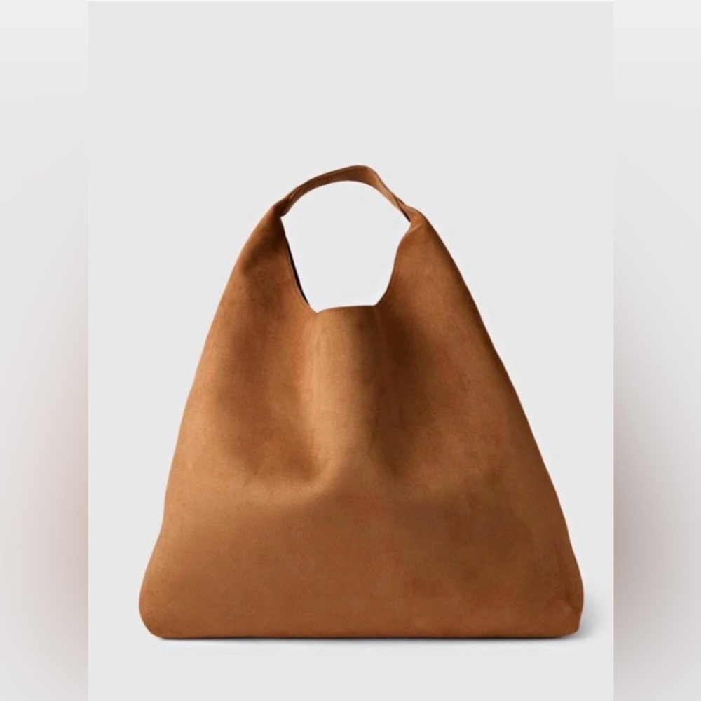 Vegan Leather Slouchy Tote Bag